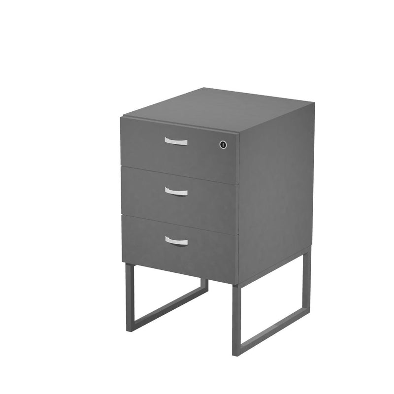 Cassettiera alta 3 cassetti da posizionare sotto la scrivania cm. 41,5x50x72,2h