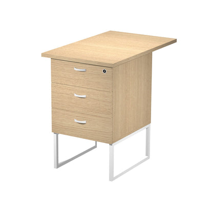 Cassettiera alta complanare con 3 cassetti e top posizionabile in due modi cm. 80x50x74,4h