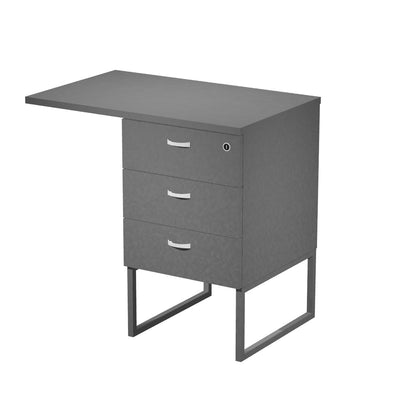 Cassettiera alta complanare con 3 cassetti e top posizionabile in due modi cm. 80x50x74,4h