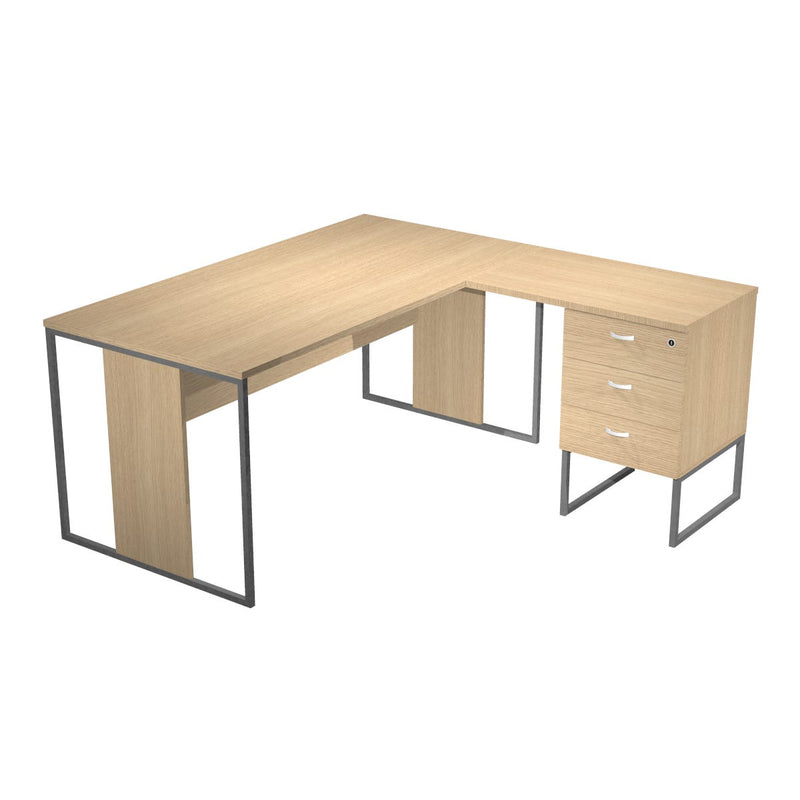 Cassettiera alta complanare con 3 cassetti e top posizionabile in due modi cm. 80x50x74,4h