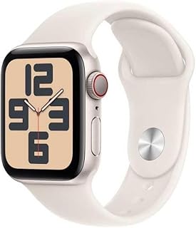 Apple Watch SE (2nd Generation) GPS + Cellular 40mm Smart Watch with Aluminum Case in Polar Star and Sport Band in Polar Star (M/L) Fitness and Sleep Tracker, Accident Detection, Heart Rate Monitor
