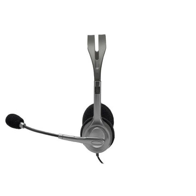 Cuffie con microfono Logitech H110 - Cavo 3.5mm - Argento/nero (981-000271)