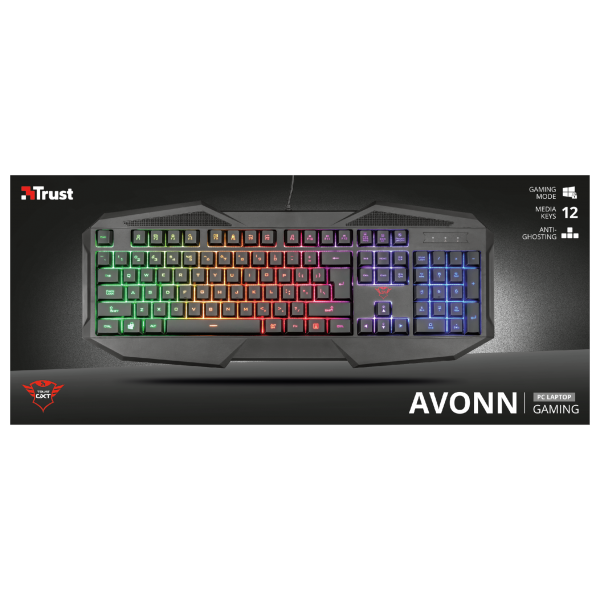 Tastiera Trust GXT 830-RW Avonn Gaming Keyboard - Retroilluminata - Funzione anti-Ghosting - Colore Nero