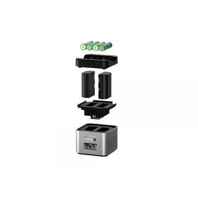 Hahnel pro Cube2 carica batterie Batteria per fotocamera digitale dC