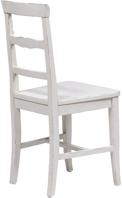 Biscottini Sedia Country con struttura in faggio e seduta in legno di tiglio finitura bianca anticata Made in Italy