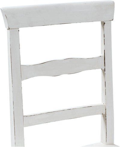 Biscottini Sedia Country con struttura in faggio e seduta in legno di tiglio finitura bianca anticata Made in Italy