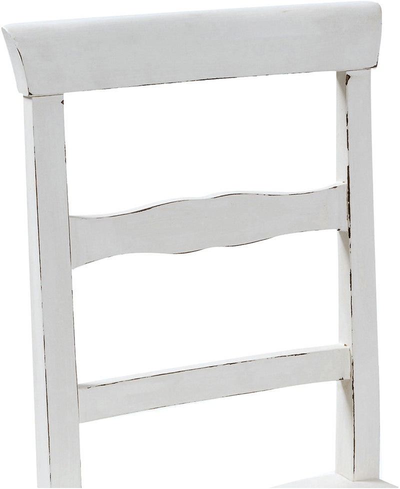 Biscottini Sedia Country con struttura in faggio e seduta in legno di tiglio finitura bianca anticata Made in Italy