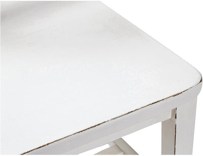 Biscottini Sedia Country con struttura in faggio e seduta in legno di tiglio finitura bianca anticata Made in Italy