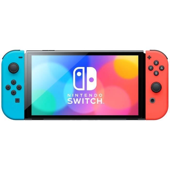 Console Nintendo Switch (modello OLED) : Nuova versione, colori intensi, schermo da 7 pollici - con un Joy-Con Neon