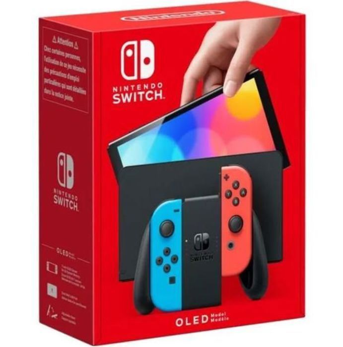 Console Nintendo Switch (modello OLED) : Nuova versione, colori intensi, schermo da 7 pollici - con un Joy-Con Neon