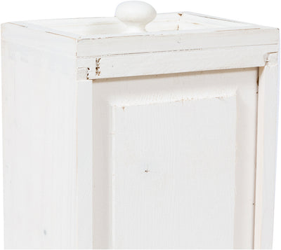 Biscottini Mobile porta tv Country in legno massello di tiglio finitura bianca anticata L150xPR51xH56 cm. Made in Italy