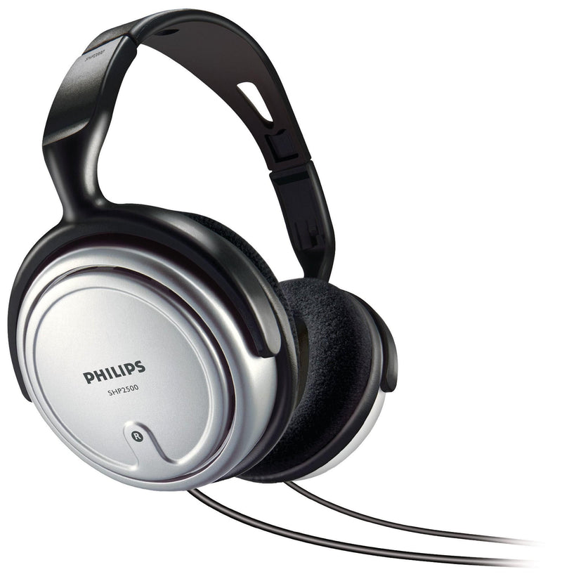 Philips Shp2500 Cuffia Tv A Filo Con Cuscinetti Nero, Argento Cavo 6 Metri