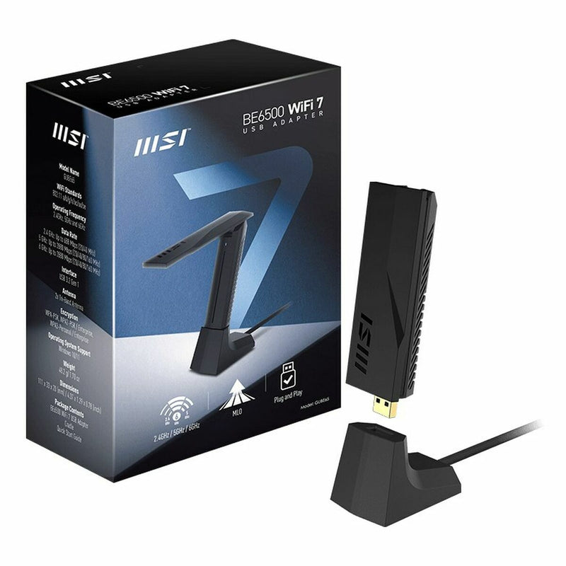 Adattatore di Rete MSI GUBE65 Nero