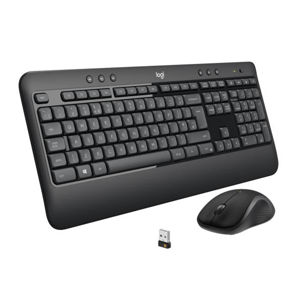 Logitech MK540 Advanced Combo Tastiera e Mouse Wireless per Windows, Ricevitore USB Unifying 2,4 GHz, Tasti di Scelta Rapida Multimediali, Durata Batteria di 3 Anni, per PC, Laptop (Logitech MK540 Ad