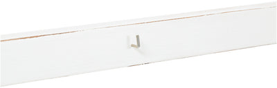 Biscottini Attaccarame in legno massello di tiglio finitura bianca anticata Made in Italy