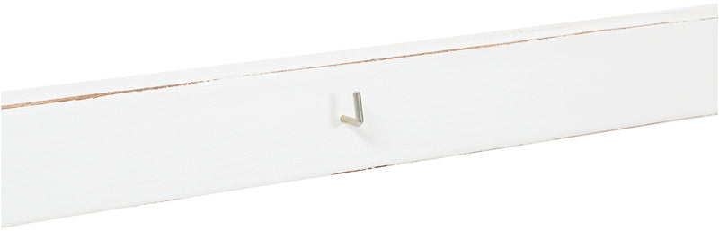 Biscottini Attaccarame in legno massello di tiglio finitura bianca anticata Made in Italy