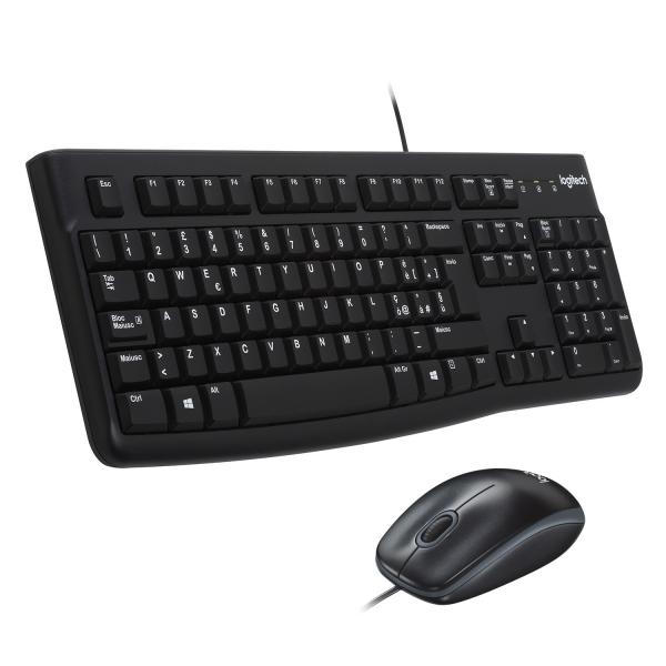 Logitech Tastiera+mouse Usb Nero Mk120 920-002543