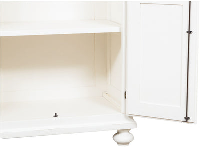 Biscottini Armadio Country in legno massello di tiglio finitura bianca anticata L100xPR50xH210 cm. Made in Italy