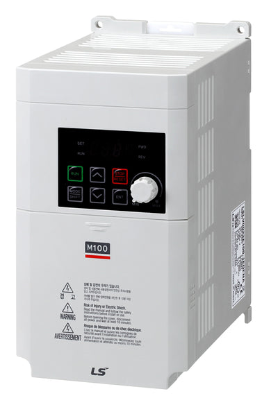 Inverter 1x200-240Vac, 1.5kW - 7.5A HD, Advanced I/O FC, IP20, EMC Filter C2, LED Keypad, Modbus Com, Built in DB LS Electric
