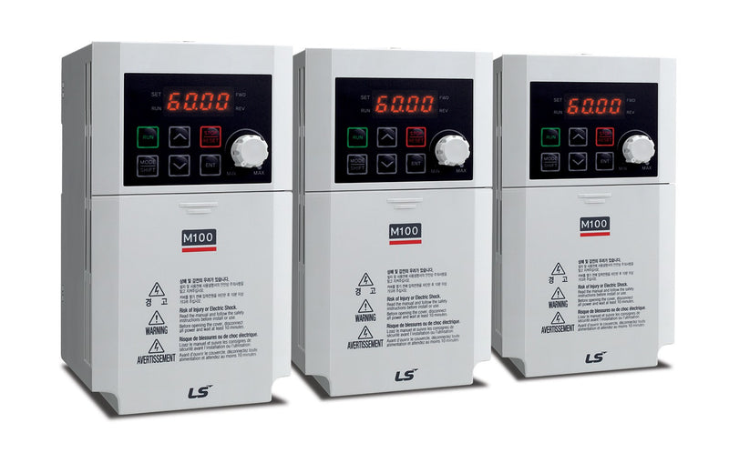 Inverter 1x200-240Vac, 1.5kW - 7.5A HD, Advanced I/O FC, IP20, EMC Filter C2, LED Keypad, Modbus Com, Built in DB LS Electric