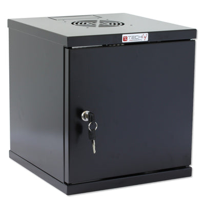 Armadio Rack 10'' a muro 6 unità Porta Cieca Nero