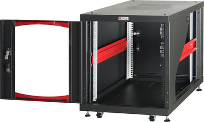 Armadio Server Rack 19'' 600x800 12 Unità Nero da sotto-scrivania