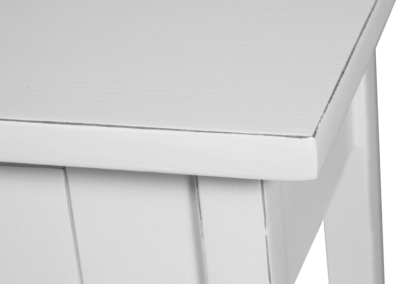 Biscottini Mobile porta tv Country in legno massello di tiglio finitura bianca anticata L110xPR40xH50 cm. Made in Italy