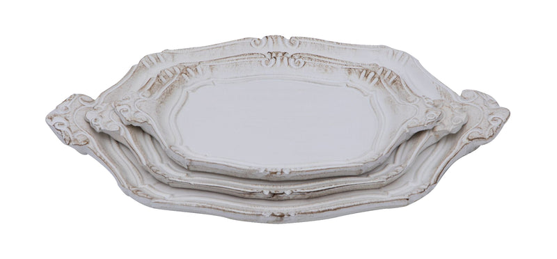 Biscottini SET TRE VASSOI IN LEGNO FIORENTINI