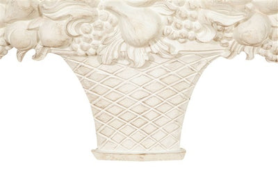 Biscottini FREGIO CESTO FRUTTA IN LEGNO FINITURA BIANCO ANTICATO MADE IN ITALY realizzato