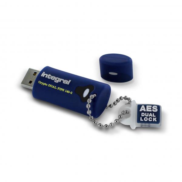 Integral INFD32GCRYDL3.0140-2 unit flash USB 32 GB USB tipo A 3.2 Gen 1 [3.1 Gen 1] Blu (32GB HARDWARE ENCRYPTED USB 3.0 DRIVE SECURE DUAL PASSWORD ADMINUSER 256 AES FIPS 140-2 CRYPTO INTEGRAL)