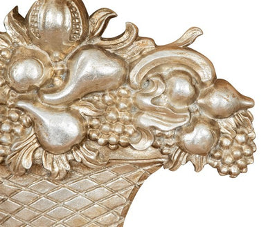 Biscottini FREGIO CESTO FRUTTA IN LEGNO FINITURA ARGENTO ANTICATO MADE IN ITALY Offerta