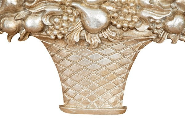 Biscottini FREGIO CESTO FRUTTA IN LEGNO FINITURA ARGENTO ANTICATO MADE IN ITALY Offerta