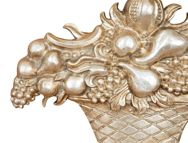 Biscottini FREGIO CESTO FRUTTA IN LEGNO FINITURA ARGENTO ANTICATO MADE IN ITALY Offerta