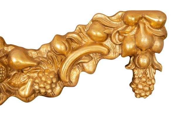 Biscottini SOPRAPORTA IN LEGNO FINITURA FOGLIA ORO ANTICATO MADE IN ITALY Fregio Offerta