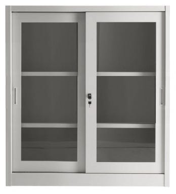 Armadio da archiviazione in metallo verniciato con ante scorrevoli cm. 150x45x150H