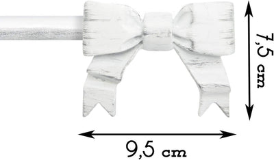 Bastone per Tende Estensibile Shabby Chic Silver Cadeaux Collection 120-210 cm