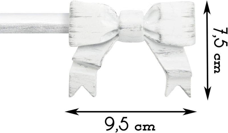Bastone per Tende Estensibile Shabby Chic Silver Cadeaux Collection 120-210 cm