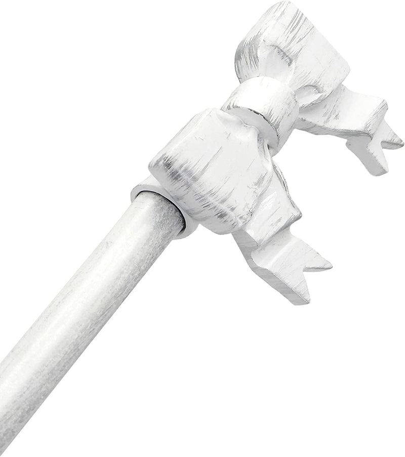 Bastone per Tende Estensibile Shabby Chic Silver Cadeaux Collection 120-210 cm