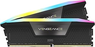 CORSAIR Vengeance RGB DDR5 RAM 96GB (2x48GB) 6000MHz CL30 Intel XMP 3.0 Desktop Memory - Black (CMH96GX5M2B6000C30)