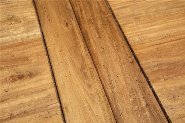 Biscottini Tavolo Country allungabile in legno massello di tiglio struttura bianca anticata piano naturale L200xPR90xH80 cm. Made in Italy