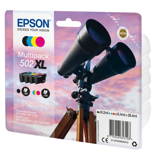 CARTUCCIA EPSON 502XL MULTIPACK B-C-M-Y