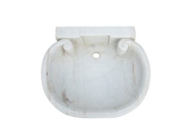 Biscottini Lavandino in marmo bianco Vasca realizzata completamente Offerta Speciale