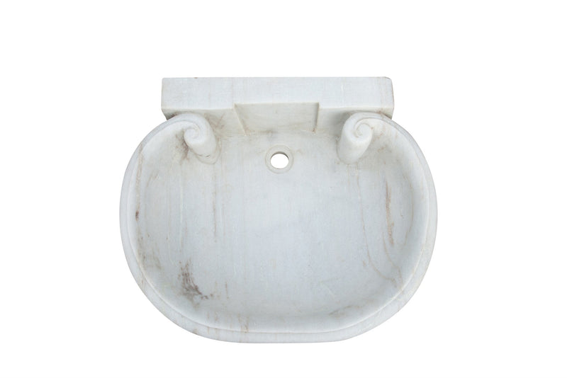 Biscottini Lavandino in marmo bianco Vasca realizzata completamente Offerta Speciale