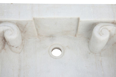 Biscottini Lavandino in marmo bianco Vasca realizzata completamente Offerta Speciale