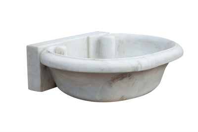 Biscottini Lavandino in marmo bianco Vasca realizzata completamente Offerta Speciale