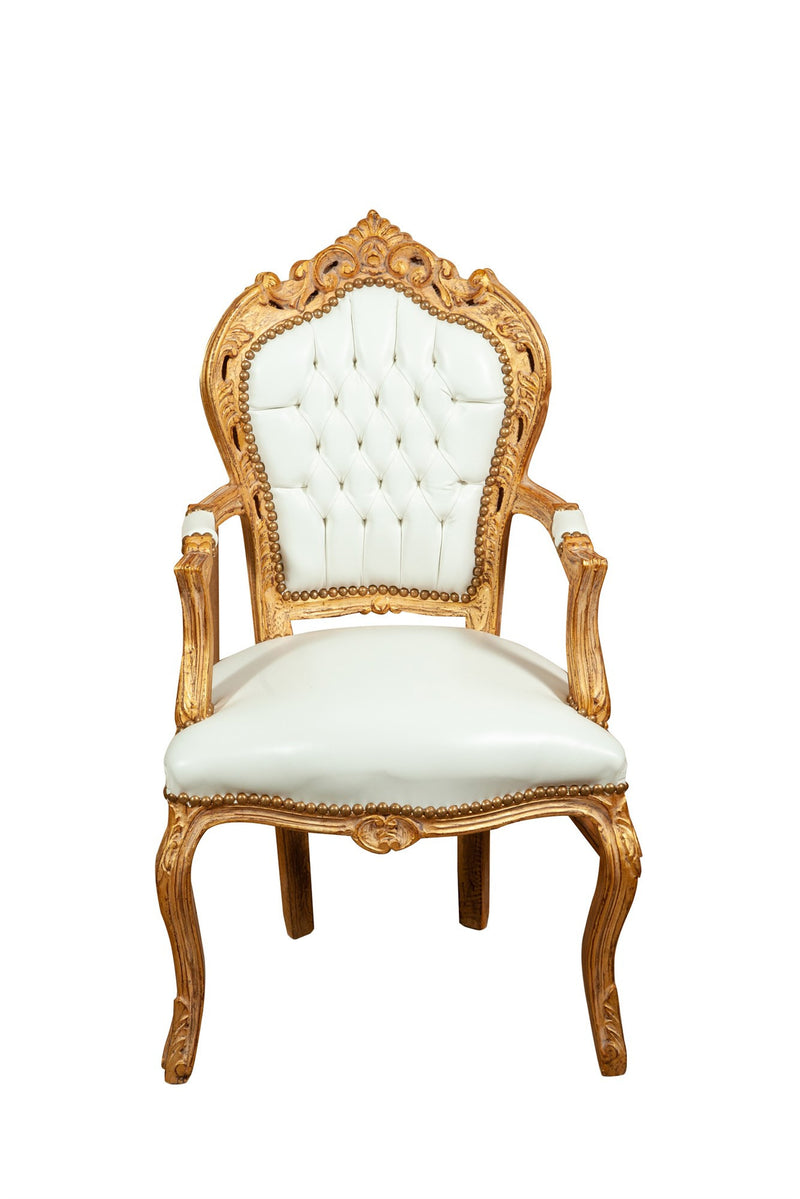 Biscottini Poltrona stile francese Luigi XVI in legno massello di faggio XVI, faggio,