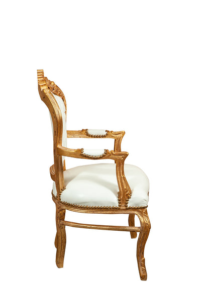 Biscottini Poltrona stile francese Luigi XVI in legno massello di faggio XVI, faggio,