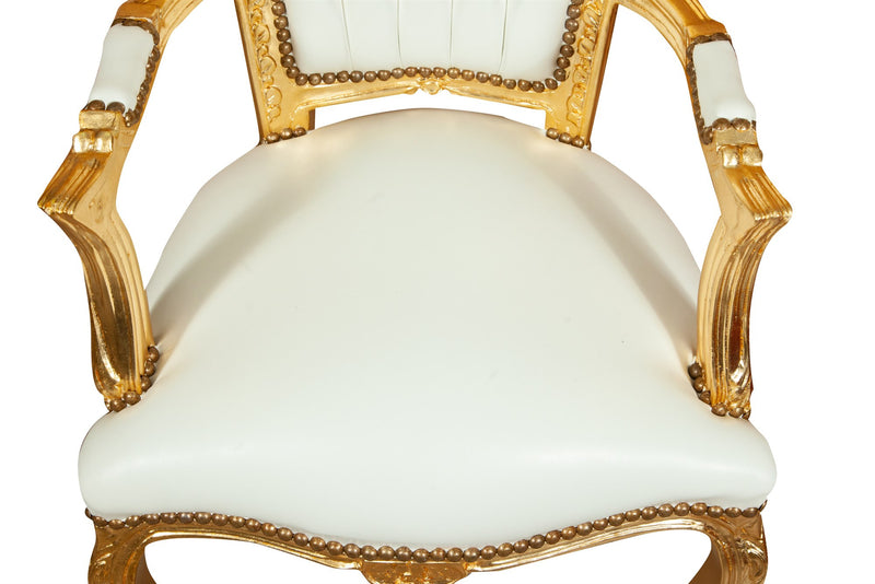 Biscottini Poltrona stile francese Luigi XVI in legno massello di faggio XVI, faggio,