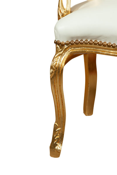 Biscottini Poltrona stile francese Luigi XVI in legno massello di faggio XVI, faggio,