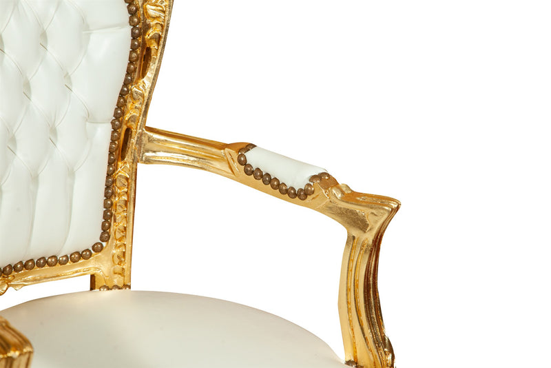 Biscottini Poltrona stile francese Luigi XVI in legno massello di faggio XVI, faggio,